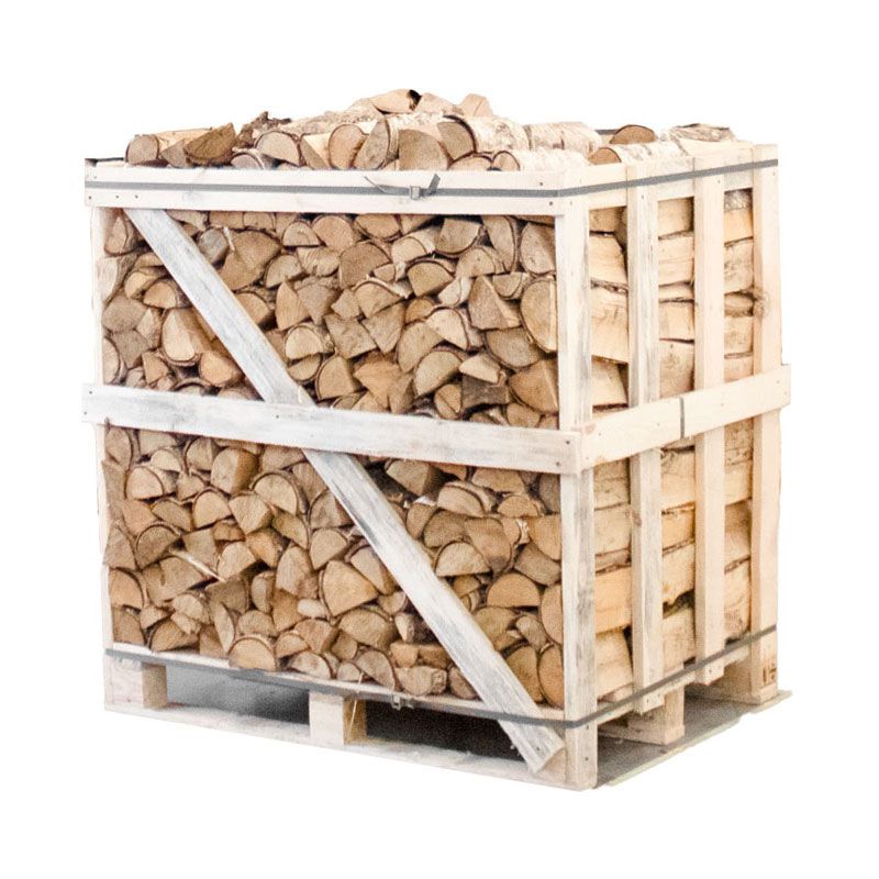 Halbe Palette kammergetrocknetes gespalten Birke Brennholz 25cm – Image 2