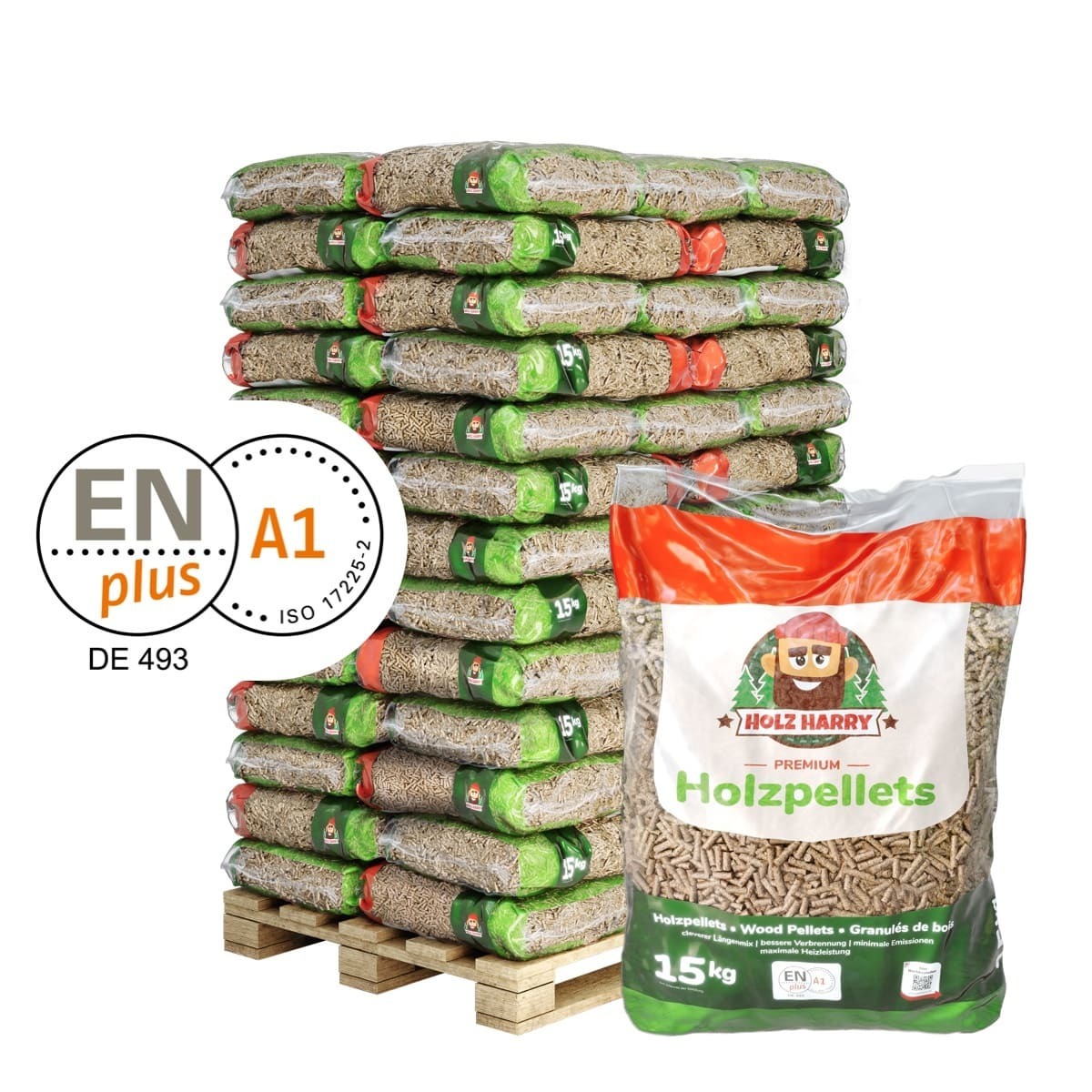 Holz Harry Premium Holzpellets 975 kg ENplus A1 | Bilge Chauffage – Image 2