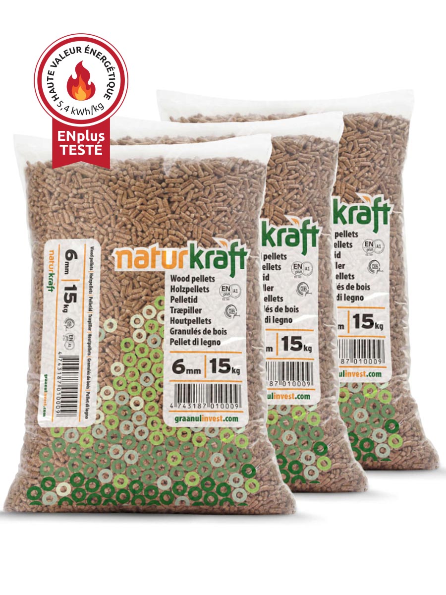 Holzpellets EN+ A1 / DIN+ vier komplette Paletten, 264 Säcke à 15 kg ( – Image 5