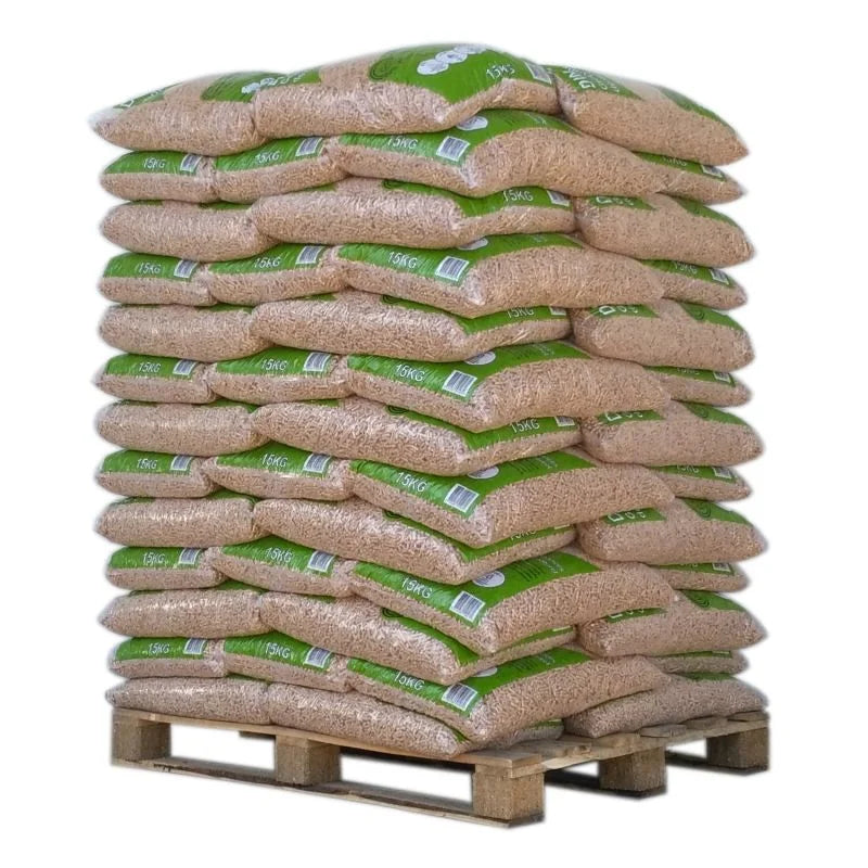 Pellets DIN PELLETS – Palette mit 65 Säcken à 15 kg – Image 4
